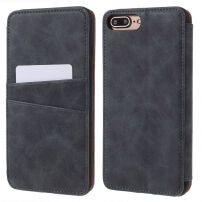Flipové vintage puzdro pre iPhone 7 Plus/8 Plus – sivé