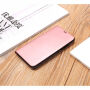 Flipové zrkadlové puzdro pre iPhone XS / iPhone X – ružovo-zlaté