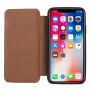 Flipové vintage puzdro pre iPhone XS / iPhone X – červené