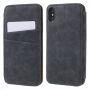 Flipové vintage puzdro pre iPhone XS / iPhone X – sivé