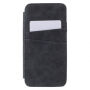 Flipové vintage puzdro pre iPhone XS / iPhone X – sivé