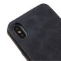Flipové vintage puzdro pre iPhone XS / iPhone X – sivé