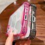 Transparentný kryt s farebným rámčekom a MagSafe pre iPhone 14 Pro Max - ružový