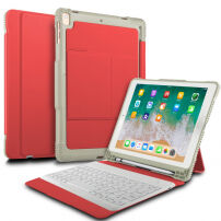 Odolný kryt s klávesnicou pre iPad 9,7" (2017/2018)/Air 1/2/Pro 9,7" a Pencil – červená
