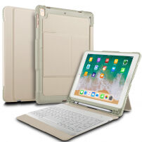 Odolný kryt s klávesnicou pre iPad 9,7" (2017/2018)/Air 1/2/Pro 9,7" a Pencil – zlatá