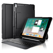 Odolný kryt s klávesnicou pre iPad 9,7" (2017/2018)/Air 1/2/Pro 9,7" a Pencil – čierna