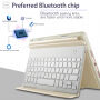 Puzdro s klávesnicou pre iPad 9,7" (2017/2018)/Air 1/2/Pro 9,7" a Pencil – zlatá