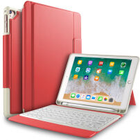 Puzdro s klávesnicou pre iPad 9,7" (2017/2018)/Air 1/2/Pro 9,7" a Pencil – červená
