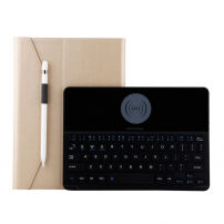 Puzdro s klávesnicou s bezdrôtovým nabíjaním pre iPad 9,7" (2017/2018) / Pro 9,7" / Air 1 / 2 – zlaté