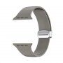Silikónový remienok s kovovým magnetickým zapínaním pre Apple Watch 42mm / 41mm / 40mm / 38mm - sivý