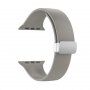 Silikónový remienok s kovovým magnetickým zapínaním pre Apple Watch 42mm / 41mm / 40mm / 38mm - sivý