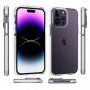 Transparentný kryt s farebným rámom z mäkkého plastu pre iPhone 14 Pro - biely