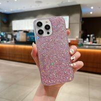 Ochranný kryt s trblietavými flitrami pre iPhone 13 - ružový