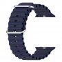 Silikónový oceánsky remienok pre Apple Watch Ultra 49mm / 46mm / 45mm / 44mm / 42mm - tmavomodrý