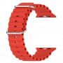 Silikónový oceánsky remienok pre Apple Watch 42mm / 41mm / 40mm / 38mm - červený