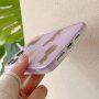 Matný transparentný kryt s motívom pudlíkov pre iPhone 12 Pro Max - fialový