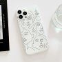 Matný transparentný kryt s abstraktným motívom pre iPhone 12 Pro Max - číry