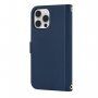 Flipové puzdro s popruhom v štýle listovej kabelky pre iPhone 12 Pro Max - modré