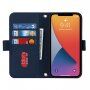 Flipové puzdro s popruhom v štýle listovej kabelky pre iPhone 12 Pro Max - modré