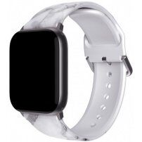 Remienok so vzorom pre Apple Watch 42mm / 41mm / 40mm / 38mm - sivý mramor