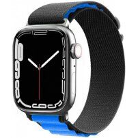 Nylonový remienok alpský ťah pre Apple Watch 42mm / 41mm / 40mm / 38mm - modročierny