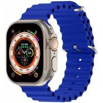 Silikónový oceánsky remienok pre Apple Watch Ultra 49mm / 46mm / 45mm / 44mm / 42mm - modrý