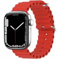 Silikónový oceánsky remienok pre Apple Watch 42mm / 41mm / 40mm / 38mm - červený