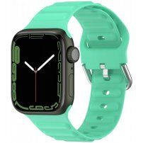 Silikónový remienok Ocean Ripple pre Apple Watch 42mm / 41mm / 40mm / 38mm - mentolový
