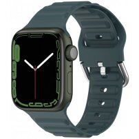 Silikónový remienok Ocean Ripple pre Apple Watch Ultra 49mm / 46mm / 45mm / 44mm / 42mm - petrolejový