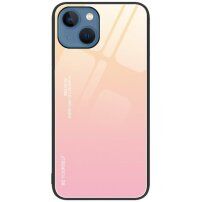 Kryt so sklenenou zadnou stranou pre iPhone 14 Plus - zlatoružový