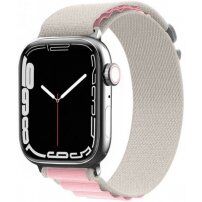 Nylonový remienok alpský ťah pre Apple Watch 42mm / 41mm / 40mm / 38mm - béžovo-ružový