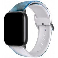 Remienok so vzorom pre Apple Watch Ultra 49mm / 46mm / 45mm / 44mm / 42mm - modrý mramor