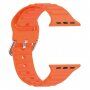 Silikónový remienok Ocean Ripple pre Apple Watch 42mm / 41mm / 40mm / 38mm - oranžový