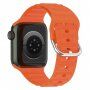Silikónový remienok Ocean Ripple pre Apple Watch 42mm / 41mm / 40mm / 38mm - oranžový