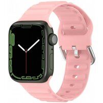 Silikónový remienok Ocean Ripple pre Apple Watch 42mm / 41mm / 40mm / 38mm - ružový