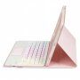 Puzdro s podsvietenou klávesnicou, touchpadom a priestorom na Apple Pencil pre iPad 10,9" (2022) / 11" (2025) - svetloružové