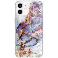 Lesklý mramorový kryt pre iPhone 11 - modrý
