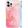 Lesklý mramorový kryt pre iPhone 11 Pro - ružový