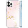 Lesklý mramorový kryt pre iPhone 11 Pro Max - svetloružový