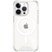Transparentný kryt s farebným rámčekom a MagSafe pre iPhone 14 Pro Max - číry