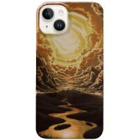 Lesklý kryt s maľovaným vzorom pre iPhone 14 Plus - obloha