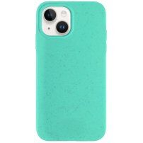 Matný ekologicky rozložiteľný kryt pre iPhone 13 mini - tyrkysový
