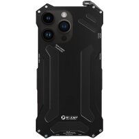 R-Just superodolný kovový „Armor“ kryt pre iPhone 14 Pro - čierny