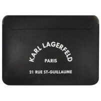 Karl Lagerfeld Saffiano RSG Embossed obálka pre MacBook do 16" - čierna
