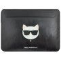 Karl Lagerfeld Choupette Head Embossed obálka pre MacBook do 16" - čierna