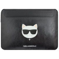 Karl Lagerfeld Choupette Head Embossed obálka pre MacBook do 16" - čierna