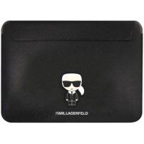 Karl Lagerfeld Saffiano Ikonik obálka pre MacBook do 16" - čierna