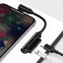USAMS redukcia s dvoma lightning konektormi pre iPhone – čierna