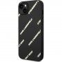 Karl Lagerfeld Grained Leather Logomania kryt pre iPhone 14 Plus - čierny