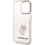 Karl Lagerfeld IML Choupette NFT transparentný kryt pre iPhone 14 Pro Max - ružový